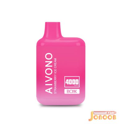 پاد یکبار مصرف نعنا لیمو آیوونو 600 پاف | AIVONO BOXX 4000 PUFFS STRAWBERRY ICE CREAM